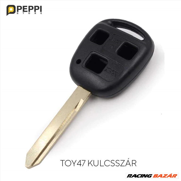 Toyota kulcs 3 gomb, TOY43 TOY47 TOY48 kulcsszár 1. kép