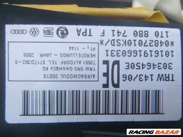 Volkswagen Touran 2005 függönylégzsák, JOBBOS-BALOS 1T1 880 741 F, 1T1 880 742 F 1T1880741F742F 5. kép