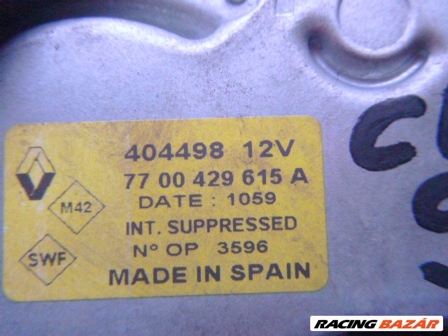 Renault Clio II 99 hátsó ablaktörlő motor  7700429615A 2. kép