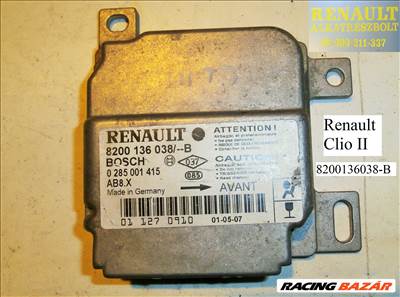 Renault Clio II légzsák indító, légzsákvezérlő 8200136038--B 8200136038B