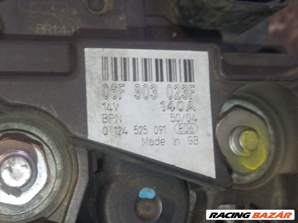 Volkswagen VW Golf 5 1.6 BGU 140A generátor 06f903023f 2. kép