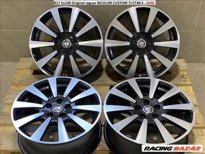 R17 5x108 Original Jaguar BICOLOR CUSTOM 7J ET48.5 / 17" 7X17 gyári, eredeti, egyedi alufelni szett