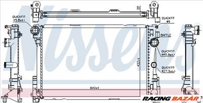 NISSENS 627012 Motorvízhűtő - MERCEDES-BENZ