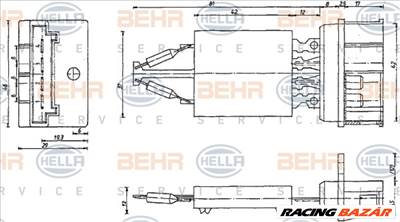 HELLA 9ML 351 332-401 Előtétellenállás - RENAULT, PORSCHE, TOYOTA, FIAT, AUDI, BMW, OPEL