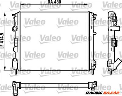 VALEO 732523 Motorvízhűtő - RENAULT, NISSAN