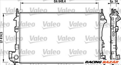 VALEO 732877 Motorvízhűtő - OPEL, VAUXHALL, FIAT