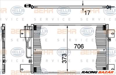 HELLA 8FC 351 307-361 Klímahűtő - PEUGEOT, SKODA, CITROEN, RENAULT, FORD, FIAT, SUZUKI