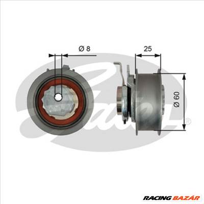 GATES T43247 Vezérműszíj feszítő - AUDI, VOLKSWAGEN, SEAT, SKODA