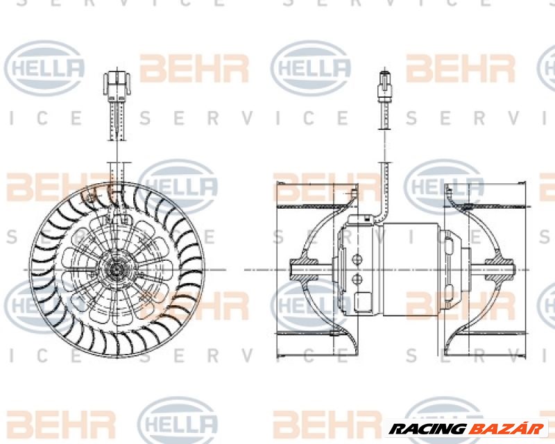 HELLA 8EW 009 159-201 Utastér-ventillátor - BMW 1. kép