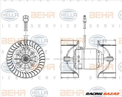 HELLA 8EW 009 159-201 Utastér-ventillátor - BMW