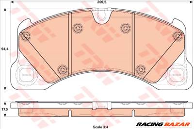 TRW GDB1914 Fékbetét - VOLKSWAGEN, PORSCHE, RENAULT