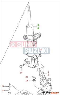 Suzuki Alto jobb első lengéscsillapító 41601M68K10-SSE