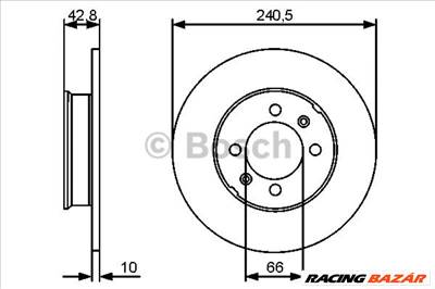 BOSCH 0986479478 Féktárcsa - MG