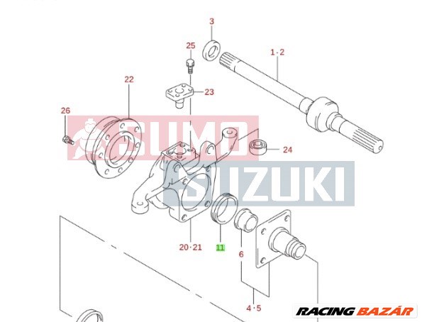 Suzuki Jimny kerékagy szimering 43446-82CB0 2. kép