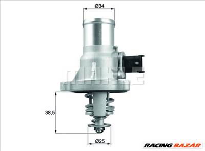 MAHLE ORIGINAL TM 41 105 Termosztát - OPEL, VAUXHALL, CHEVROLET, FIAT, ALFA ROMEO