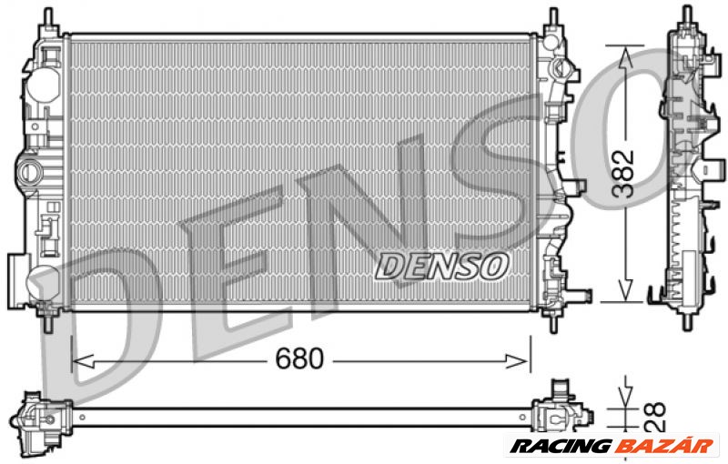 DENSO drm15005 Motorvízhűtő - CHEVROLET 1. kép
