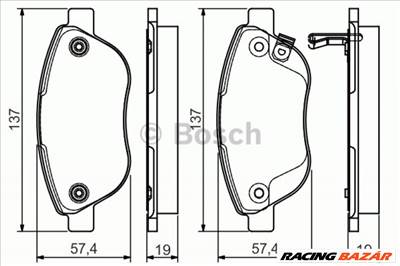 BOSCH 0 986 495 103 Fékbetét - VAUXHALL, OPEL, FIAT