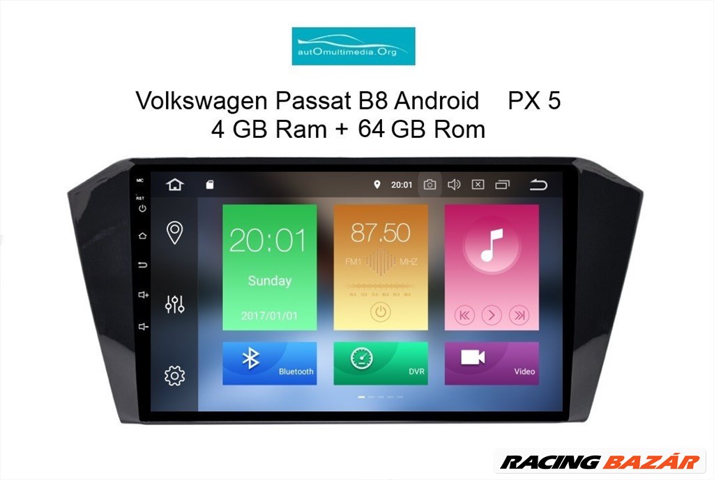 Volkswagen Passat B8 Android 10 Multimédia, GPS, Wifi, Bluetooth, Tolatókamerával! 2. kép