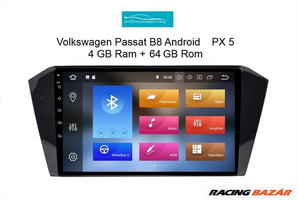 Volkswagen Passat B8 Android 10 Multimédia, GPS, Wifi, Bluetooth, Tolatókamerával! 3. kép