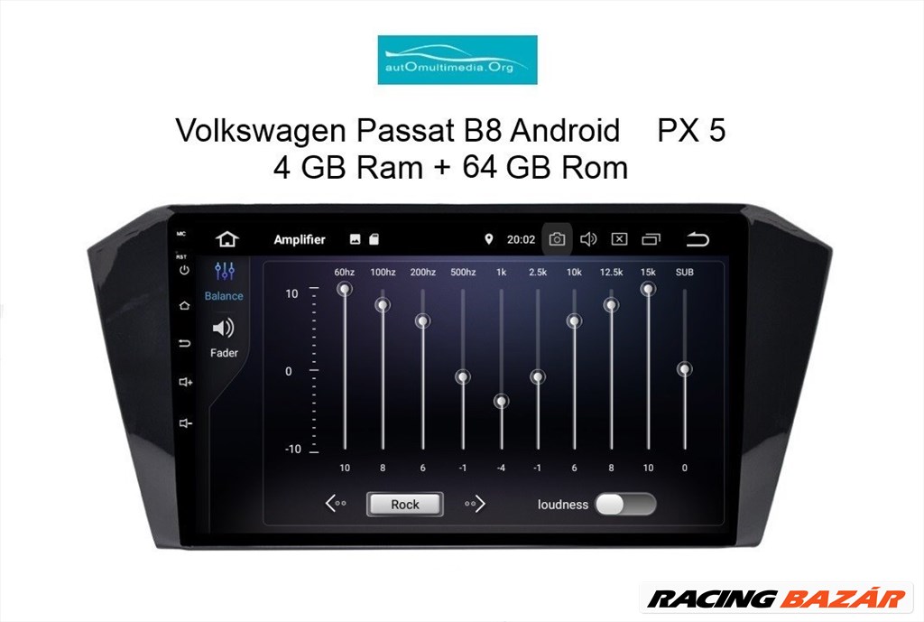 Volkswagen Passat B8 Android 10 Multimédia, GPS, Wifi, Bluetooth, Tolatókamerával! 8. kép