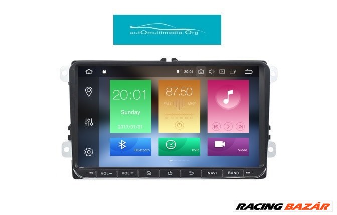 Volkswagen Android 10 Multimédia Golf, Passat, Caddy, Tiguan, Touran, GPS, Wifi, Tolatókamerával! 2. kép