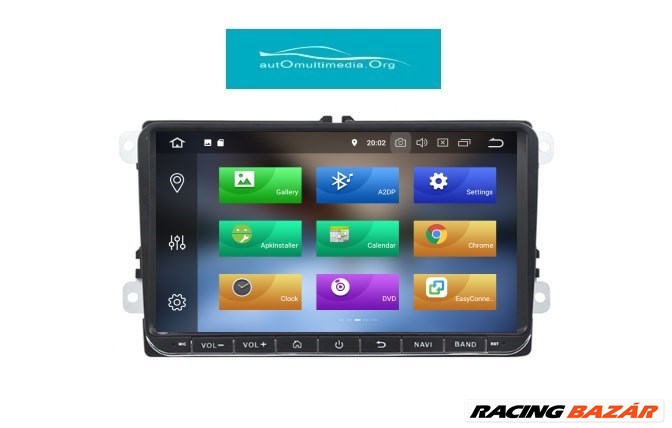 Volkswagen Android 10 Multimédia Golf, Passat, Caddy, Tiguan, Touran, GPS, Wifi, Tolatókamerával! 4. kép