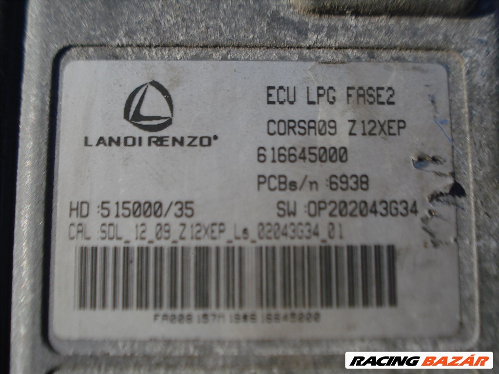 Opel Corsa D 1.2 LPG motorvezérlő OP202043G34 2. kép