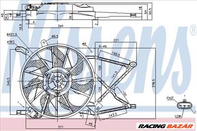NISSENS 85154 Hűtőventillátor - OPEL, VAUXHALL