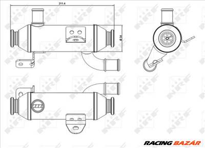 NRF 48008 AGR/EGR hűtő - PEUGEOT, CITROEN