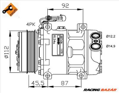 NRF 32701G Klímakompresszor - FIAT, PEUGEOT, CITROEN