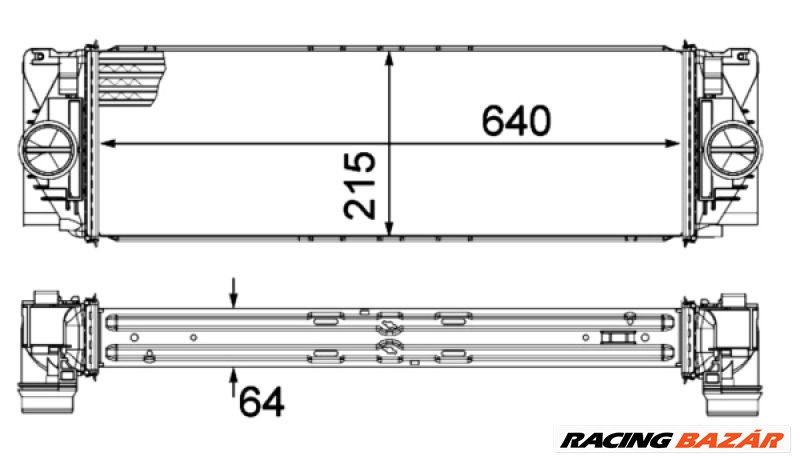 NRF 30505 Intercooler - MERCEDES-BENZ, VOLKSWAGEN 1. kép