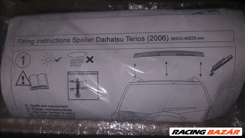 Daihatsu Terios J2 Csomagtérajtó spoiler. 9993340205 1. kép