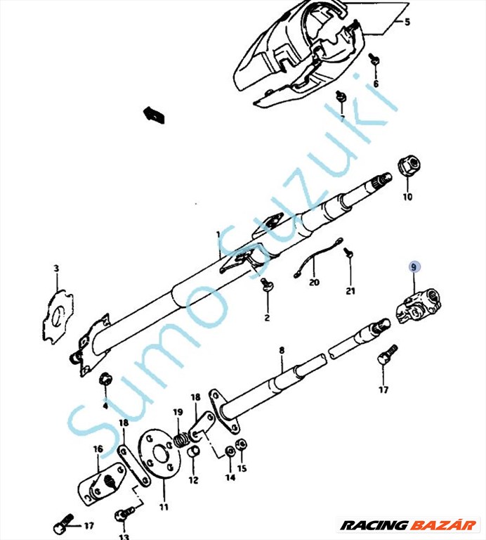 Suzuki Samurai Kormány kardán csukló 48230-80100 3. kép