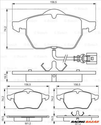 BOSCH 0 986 495 249 Fékbetét - VOLKSWAGEN, AUDI, SKODA, SEAT