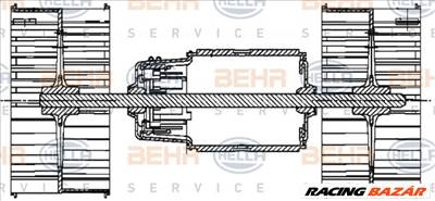 HELLA 8EW 351 024-481 Utastér-ventillátor - RENAULT, PORSCHE, TOYOTA, FIAT, AUDI, BMW, OPEL