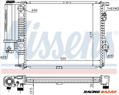 NISSENS 60607 Motorvízhűtő - BMW