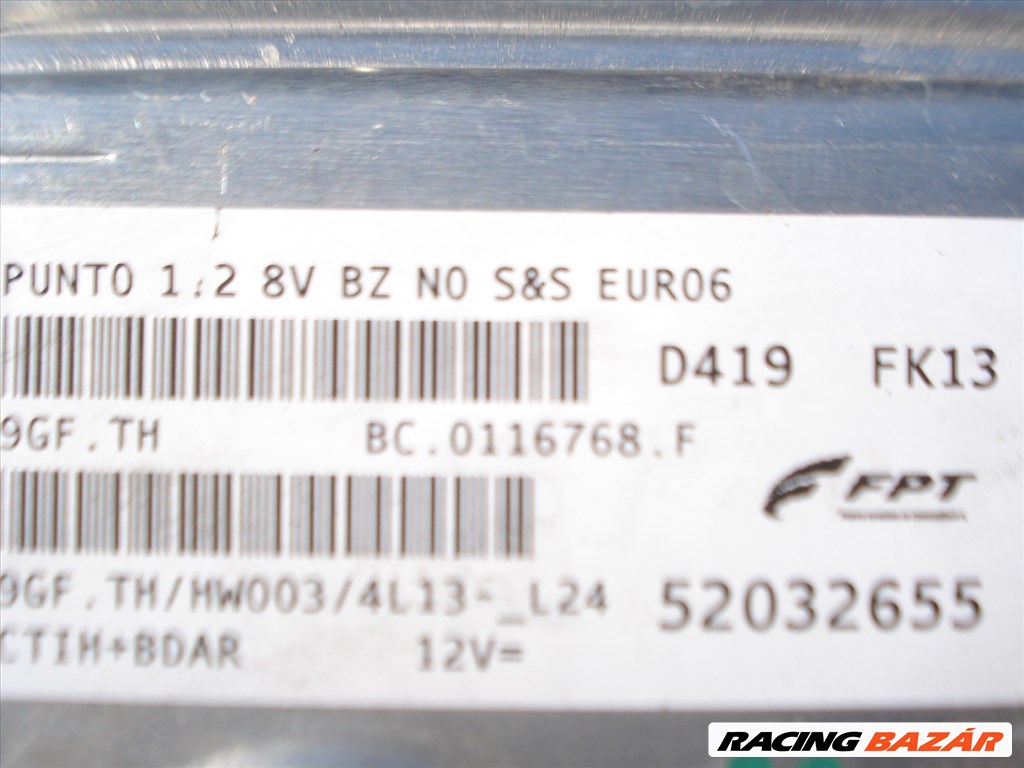 Fiat Punto Evo Evo 1.2 8V motorvezérlő 52032655 2. kép