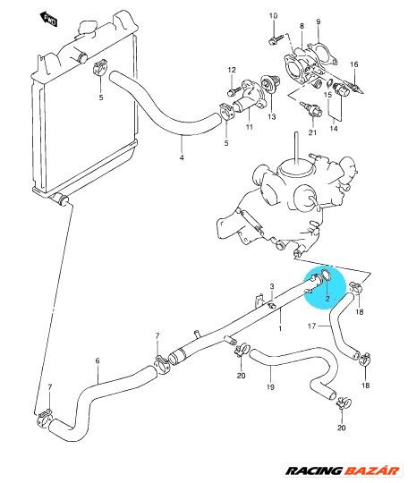 Suzuki vízcső tömítőgyűrű, O gyűrű 09280-28008-SSE 2. kép