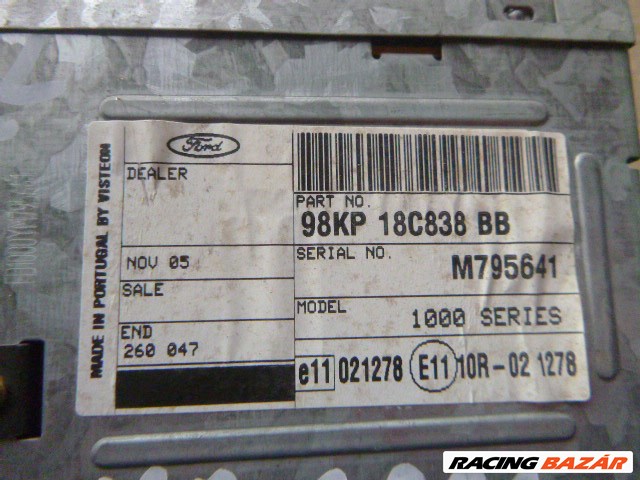 Ford Ka (1st gen) 1.3I 2001 rádiósmagnó  98KP18C838BB 4. kép