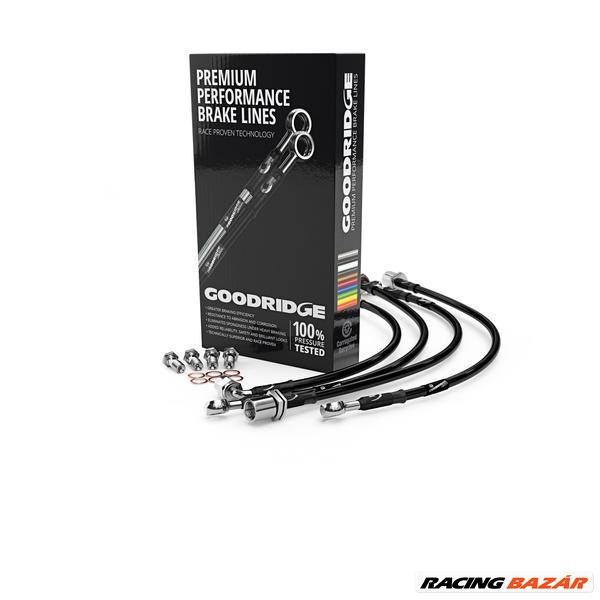 Goodridge Skoda Fabia ab 12/99 (1,0 - minden RS modell) Performance acélhálós fékcső szett 1. kép