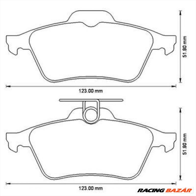 JURID 573186JC Fékbetét - FORD, PEUGEOT, JAGUAR, CITROEN, MAZDA, VOLVO, RENAULT 1. kép
