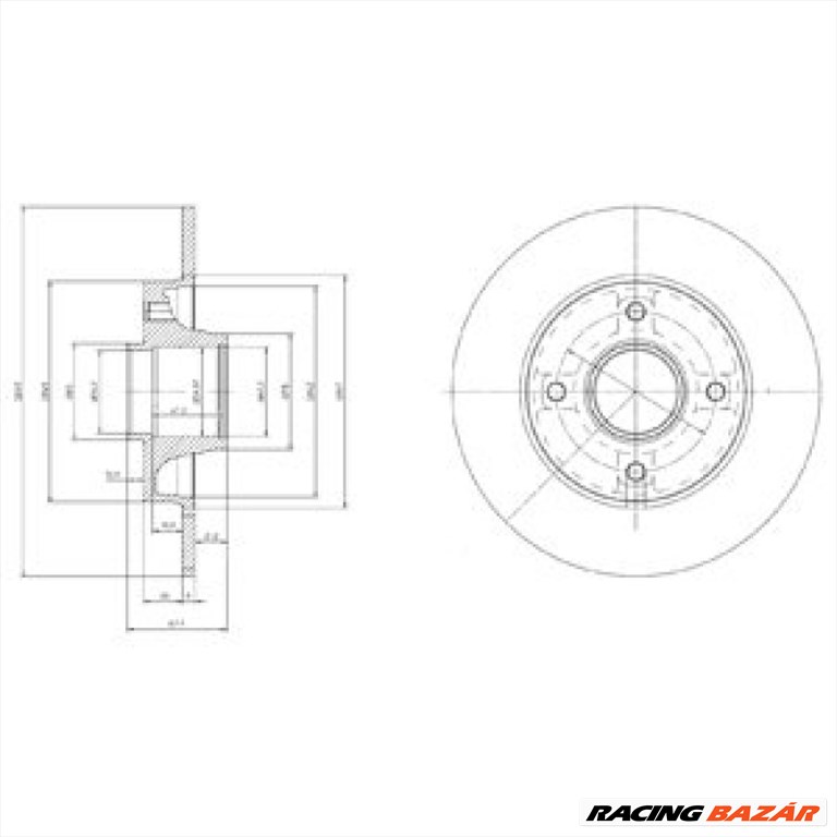 DELPHI BG9022RSC Féktárcsa - CITROEN, PEUGEOT 1. kép