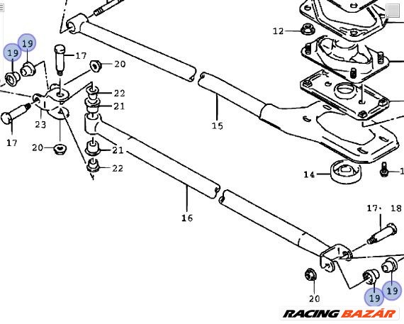 Suzuki Swift váltó rudazat persely 28231-60B10 2. kép