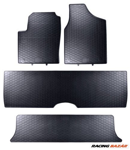 SEAT Alhambra I 7személyes Geyer Hosaja Prémium fekete gumiszőnyeg szett patenttal 1. kép
