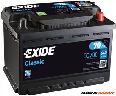 EXIDE _EC700 Akkumulátor - BMW, ALFA ROMEO, MERCEDES-BENZ, OPEL, RENAULT, CITROEN, PEUGEOT