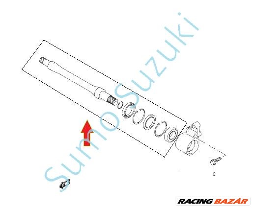 Suzuki Ignis, WR+ VVT, féltengely vezető, toldó javitó csapágy készlet 27800-86G00-CS-KIT  2. kép
