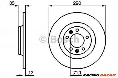 BOSCH 0986479194 Féktárcsa - PEUGEOT, CITROEN