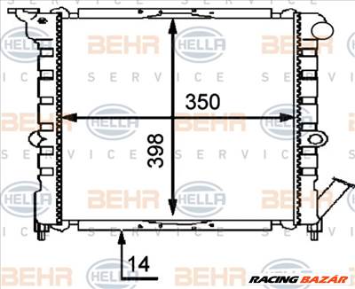 HELLA 8MK 376 716-061 Motorvízhűtő - RENAULT