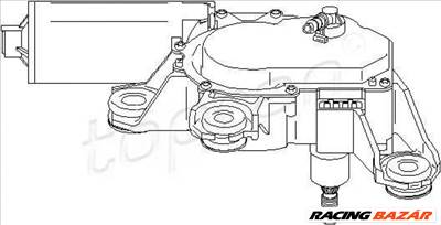 TOPRAN 111300 Ablaktörlő motor - VOLKSWAGEN, SEAT, SKODA