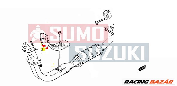 Suzuki Samurai SJ410 kipufogó tömítés 14181-85200 2. kép